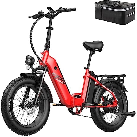 Fafrees FF20 Polar [ Offiziell ] Damen E Bike 20 Zoll Herren Fatbike mit 10,4Ah*2, Elektrofahrrad Klappbar Gehhilfe, Klapprad E-Bike Mountainbike 65 N.m, E Fahrrad Ebike 150KG bis zu 160K