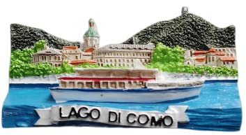 Lake Como Italien Kühlschrank Magnet Reise Souvenir Kühlschrank Dekoration 3D Magnetaufkleber Handbemalte Bastelkollektion
