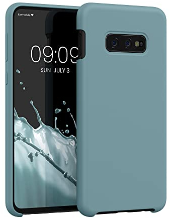kwmobile Hülle kompatibel mit Samsung Galaxy S10e Hülle - Silikon Handy Case - Handyhülle weiche Oberfläche - kabelloses Laden - Antique Stone