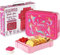 Swkien Brotdose Kinder mit Fächern - 1300ml Bento Box Kinder Lunchbox mit Besteck - Brotdosen mit Trennfächern Auslaufsicher Brotzeitbox(Rosa)