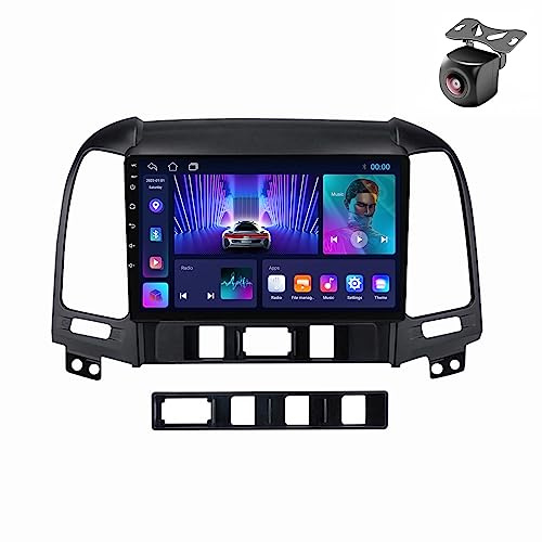 Android 12 Car Radio para Hyundai Santa Fe 2 2006 2007 2008 2009-2012 2 DIN de Coche NAVEGACIÓN con Pantalla Táctil 9 Pulgadas Reproductor Multimedia Autoradio Estéreo Car-Play (M100S 4core 1+16G)
