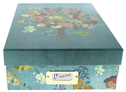 Blueprint Collections Van Gogh A4 Storage box | Decorative Storage Box with Lid | Home Office | Cardboard Storage Boxes with Lids | Storage Box with Lid | Storage Boxes Cardboard (VGAB5887)