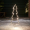 Lights4fun 120er Micro LED Tannenbaum Silhouette mit Timer warmweiß Strombetrieben Weihnachtsdeko Außen Weihnachtsbeleuchtung Außen