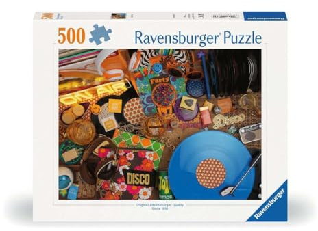 Ravensburger Puzzle 12000773 - Hallo Vinyl - 500 Teile Puzzle für Erwachsene und Kinder ab 12 Jahren,