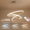 Moderne LED Pendelleuchte Esstisch, 3 Ringe Küchenlampe Hängend Dimmbar 3000K-6000K, Höhenverstellbar Hängelampe Wohnzimmer, 50W Linear Design Pendellampe für Esszimmer, Wohnzimmer, Küche