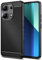Qiinogow Hülle Kompatibel mit Xiaomi Redmi Note 13 4G, Ultradünne Handyhülle Mit Stoßdämpfung, Schutzhülle aus Kohlefaser-TPU (Schwarz)