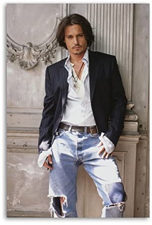 NOEMOHA Johnny Depp Poster, dekoratives Gemälde, Leinwand, Wandposter und Kunstdruck, moderne Familienschlafzimmer-Dekoration, Poster, 30 x 45 cm
