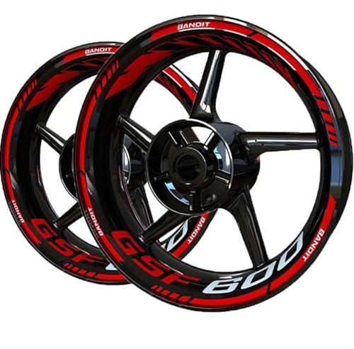 CSSPDM Einfach installieren Motorrad-Radaufkleber, Aufkleber, Radaufkleber, Aufkleber-Set, Zubehör Für S&uzuki GSF600 GSF 600 Bandit(Style 6)