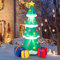 COSTWAY 180cm aufblasbarer Weihnachtsbaum mit Geschenkbox, LED Weihnachtsdekoration, Weihnachtsdeko aufblasbar Polyester, Weihnachtsbeleuchtung für Hof, Rasen, Garten, Party, selbstaufblasend
