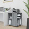 Rollschrank, Modernes Design Beistellschrank, Aktenschrank, Lagerschrank, für Wohnzimmer Schlafzimmer Büro, abschließbare Räder, 60 x 53 x 72 cm Holzwerkstoff