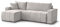 BEAUTY SOFA - Ecksofa mit Schlaffunktion und Bettkasten - 250 cm breit, 155 Tief - Ottomane Links oder Rechts - Schlafsofa, L Form, große Liegefläche 120 x 200 - Polsterstoff Soreno 697