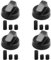 Oupdate 4 Pcs Universal Cooker Knobs Replacement for Gas Hob Switch Control - Direct Mounting Precise Temperature Stoves - 42mm Plastic for Kitchen Oven