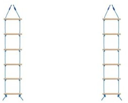 2 set Kids Rope Ladder for Childrens Outdoor Climbing Frame and Tree House Wooden Buckle wooden rope ladder