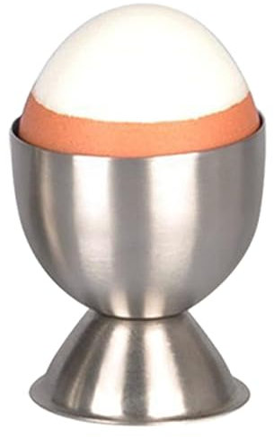 Hueveras para Huevos pasados por Agua, Acero Inoxidable Liso y Grueso con Base Estable | Soporte de exhibición de Huevos pequeños, hueveras, Utensilios de Cocina para hervidos Duros