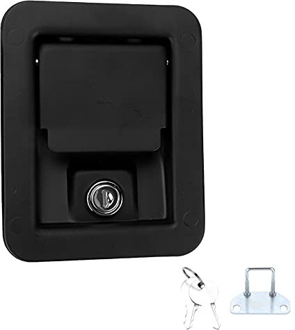 Serrure de Porte d'entrée de caravane – Acier Inoxydable Serrure de Porte de Voiture avec 2 Clés de Remplacement pour Remorques, Camping-cars, Camions