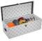 NAIZY Alukiste mit Deckel 60L Aluminium 76x33x24 cm Transportbox Werkzeugkasten mit Schloss & Schlüsseln & Griff Werkzeugbox Transportkoffer, Silber