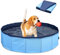Piscine Pliable pour Chien, Piscine pour Chien, 80 * 20 Cm Piscine Pliable en PVC, Pataugeoire Pliable pour Chiens Piscine pour Intérieur Et Extérieur - Bleu