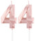Rose Gold 44 Geburtstag Kerzen, 3D Nummer 44 Kerze für Kuchen, Frauen 44 Geburtstag Dekorationen, Roségold 44 Kerze Kuchen Topper für Mädchen Frauen Haar ihn Geburtstagsfeier Hochzeit