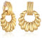 LILIE&WHITE Gold Ohrclips mit Wellenmuster – Elegantes Schmuckstück für Damen, Verblasungsfreies Design – Geschenk für Modebewusste