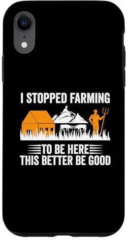 I Stopped Farming To Be Here Funny Farmer Farming Traktor Hülle für iPhone XR
