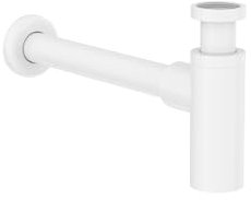 ROCA A5064070B0 AQUA Basic Sifón Mural Cilíndrico de 1 1/4 Lavabo Tubo de 300 Mm Blanco