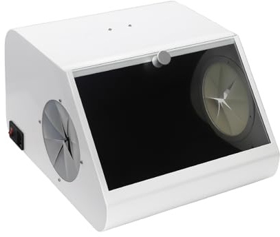 MObyat Dental-Staubschutzbox, Modulare Sandstrahlkabine Mit Filter, 12 LED-Beleuchtungseinheiten Und Hartglasblende – Kein Staubaustritt Beim Sandstrahlen Und Gravieren.