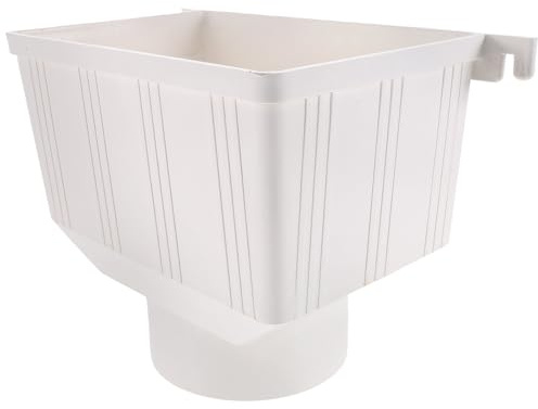 HEATSHAKING Pvc Rainwater Downspout Connector Funnel Gutter Drain Pipe Accessory 110mm National Standard Outdoor Water Collection System for Roof Gutters