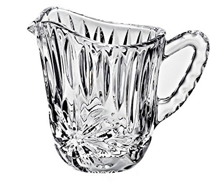 Sahnekännchen Michkännchen Rosalilli 200 ml Transparent Handgeschliffen Kristallglas