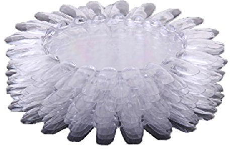 OULII Acrylique Nail Art Pratique Roue polonais Affichage Nuancier, Pack de 10 (Transparent)