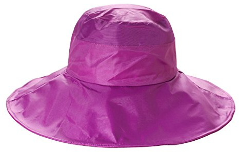 Outdoor UV Schutz Regenkappe Wasserdicht Regenhut Breite Krempe Bucket Hat (Magenta)
