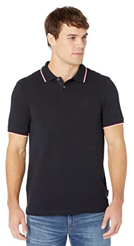 Armani Exchange Herren Double Stripe Poloshirt, Blau, L