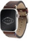 Eternel - Cinturino Vintage Logan marrone compatibile con Apple Watch 44/45/46/49 mm adattatori acciaio inossidabile argento - Fatta a mano in Francia - Compatibile tutti Apple Watch