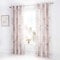 Catherine Lansfield Canterbury Vorhang mit Ösen, gefüttert, Blumenmuster, 168 x 183 cm, Blush Pink