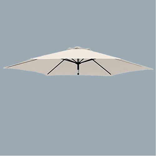 Green Bay Replacement Fabric Garden Parasol Canopy Cover for 2.7m 8 Arm Parasol - Cream