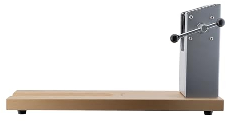 Bergner Q3454 Schinkenständer 62x30 cm Masterpro Kollektion, Holz / Edelstahl, Chrom