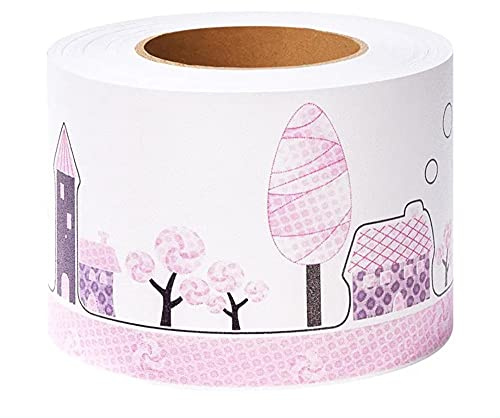 Dostear TapetenbordüRe Selbstklebende BordüRe Wand Wohnzimmer Tapeten Fliesenaufkleber Bad Dekoband Selbstklebend Cartoon Herrenhaus 10 X 300cm