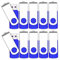 Vixelle 10 Pack 8GB High Speed USB 2.0 Flash Drives – 360° Swivel Metal Style USB Stick Pen Drive with Keychain Loop – 8GB USB Memory Sticks Bulk Pack for PC, TV, Mac, Car Audio – Blue