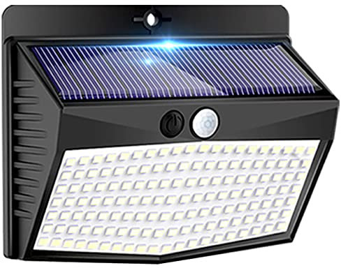Peasur Solarlampen für Außen mit Bewegungsmelder,138 LED Solarlampe Außen 180° Superhelle Solarleuchte mit Bewegungsmelder Sicherheitswandleuchte 3 Modi IP65 Wasserdichte Wandleuchte Garten