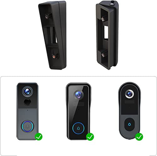EUKI Adjustable 25 to 50 Degree Angle Mount Compatible J7/J9/J10/MR04 Multiple Model Wireless Video Doorbells, Angle Adjustment Adapter, Mounting Plate Bracket, Wedge Conor