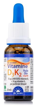 Vitamine D3K2 Forte - Dr. Jacob's -2000 U.I