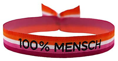 3x 100% Mensch lesbian Armband Festival Bändchen Pride Lgbt