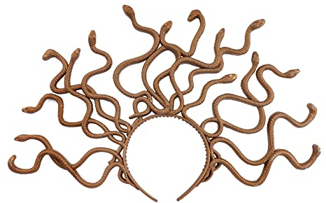 YJZQ Medusa Schlangen-Kopfschmuck Medusa-Kopfschmuck mit Schlangen Halloween Stirband Griechische Mythologie Haarschmuck Zubehör Geeignet für Halloween Karneval Party