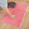Reyox Badematte Hochflor Chenille rutschfest Vorleger Waschbar Badteppich Badezimmer Wasserabsorbierenden Rosa 60 x 90 cm