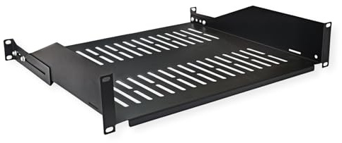 VALUE 19-Geräteträger, 485 x 400mm, 2HE, max. 25kg, schwarz