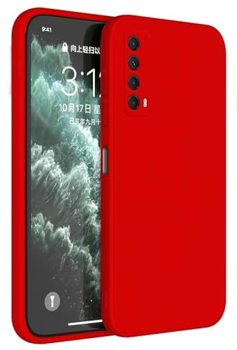 Topme Cover per HUAWEI P Smart 2021 (6.67 Inches) Custodia Case, Protezione Della Pelle Della Custodia in Silicone Tpu - Rosso Cina
