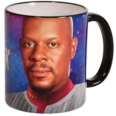 Elbenwald Star Trek Tasse mit Captain Sisko Motiv Rundumdruck Keramik 320 ml mehrfarbig
