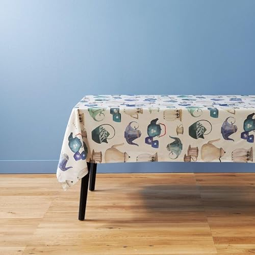 Bassetti Tischdecke Panama aus 100 % Baumwolle, Maße: 140 x 250 cm, Art. 5 PM, Farbe Butter