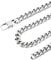 Inscca Ketten für Herren Edelstahl 75cm 12 mm Panzerkette Herren Kubanische Halskette Edelstahl Dick Panzer Kette Damen Ketten für Jungen Stämmig