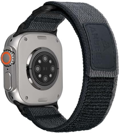 Anbeer Nylon Cinturino Compatibile con Apple Watch 49mm 45mm 44mm 42mm, Nylon Regolabile Sportivo Ricambio Strap per iWatch Ultra 2 Ultra Series 9 8 7 SE 6 5 4 3 2 1