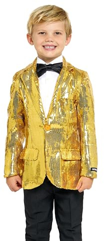 Suitmeister Pailletten-Blazer für Jungen - Glänzende Partyjacke für Kinder - Slim Fit - Blazer für Jungen